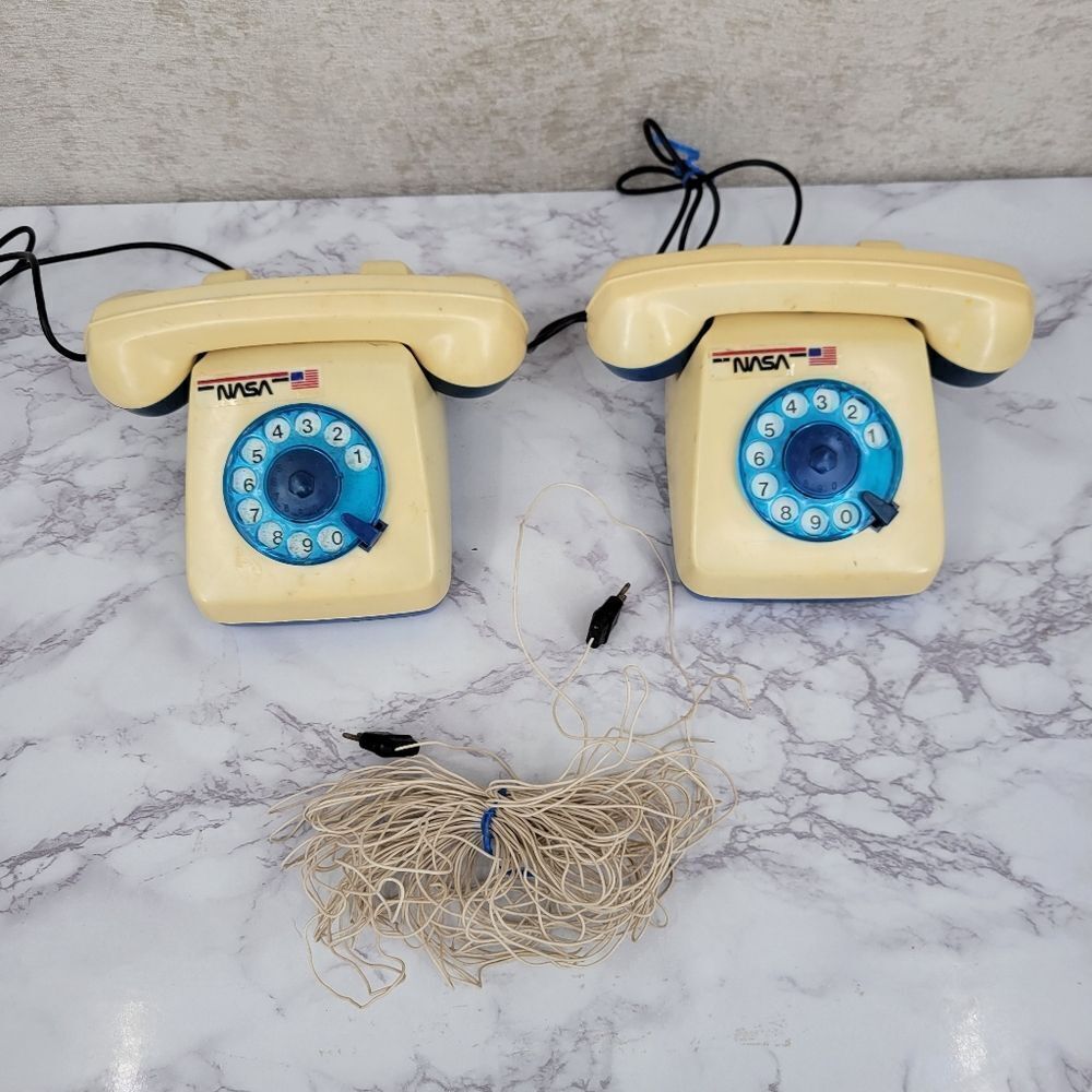 1960's Buddy L NASA Space Intercom Set Rotary Phones Room To Room Made in U.S.A.